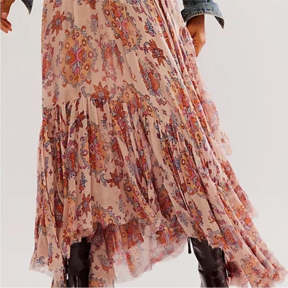 Free people NWT Clover maxi skirt sold out color - Picture 3 of 6